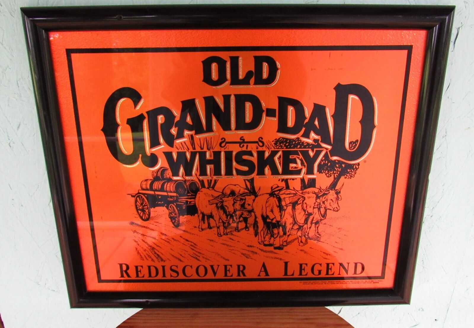 Vintage OLD GRAND DAD WHISKEY Bar Wall Sign mirror 22\