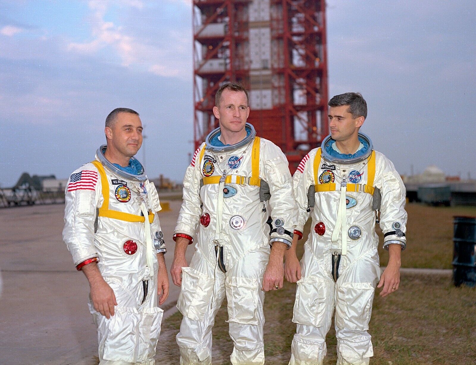 Apollo 1 Crew PHOTO Astronauts Gus Grissom, Ed White, CHAFFEE, Died Jan 27, 1967