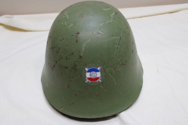 Yugoslavian War Serbian M59 Steel Helmet Covered Red Star Military Army JNA W7