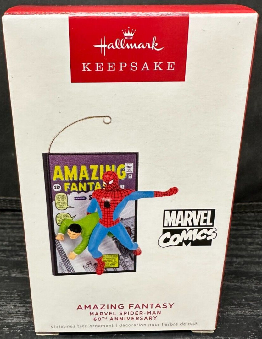 Hallmark Spiderman Ornament 2022 Amazing Fantasy Marvel 60th Anniv NEW NIB