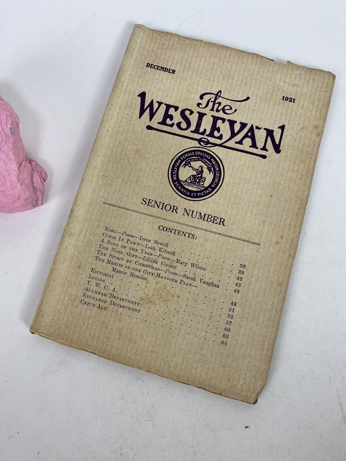 1921 The Wesleyan Academic Journal Senior Number Vol XXIII No 2