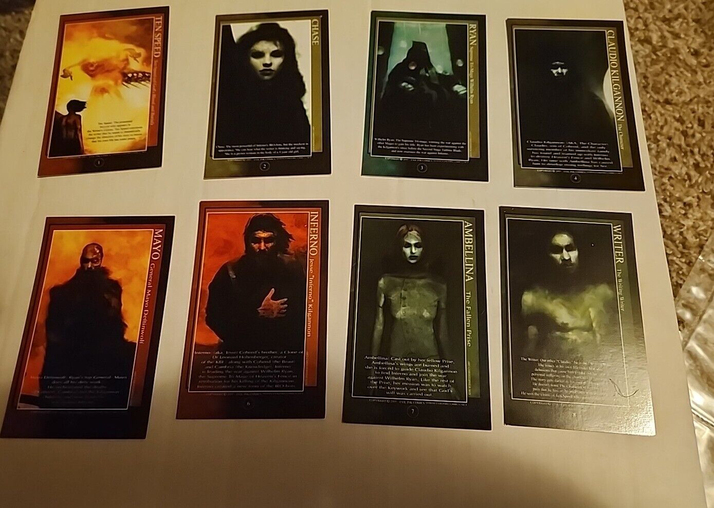 Coheed And Cambria Good Apollo Trading Cards 2005 Amory Wars Full Set Of 8x Rare
