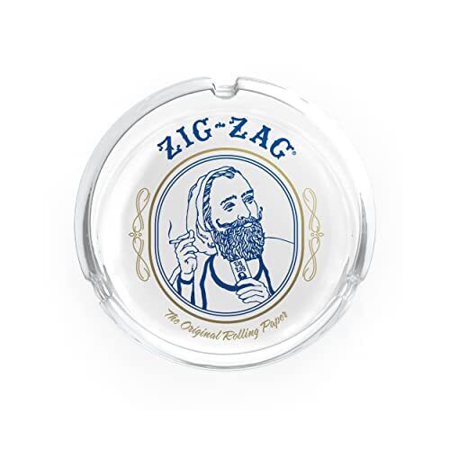 Zig-Zag Classic White - Handcrafted Glass Ashtray
