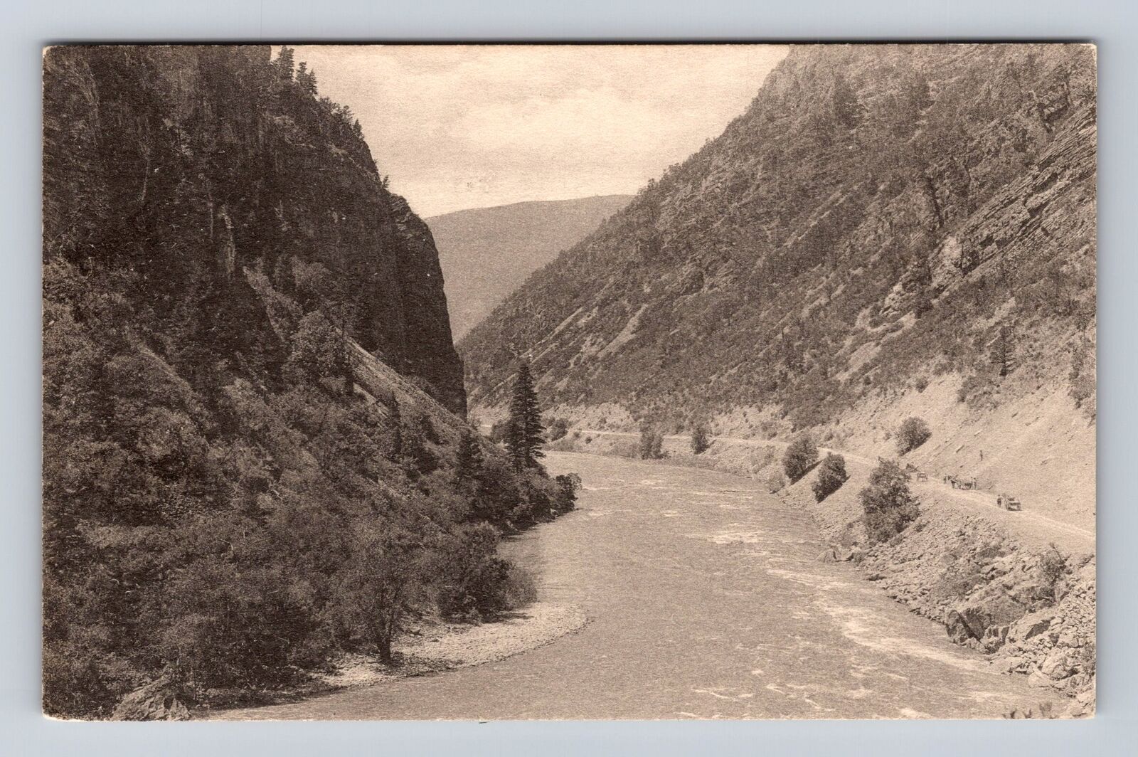 Glenwood Springs CO-Colorado, River in Glenwood Canyon, Vintage Postcard