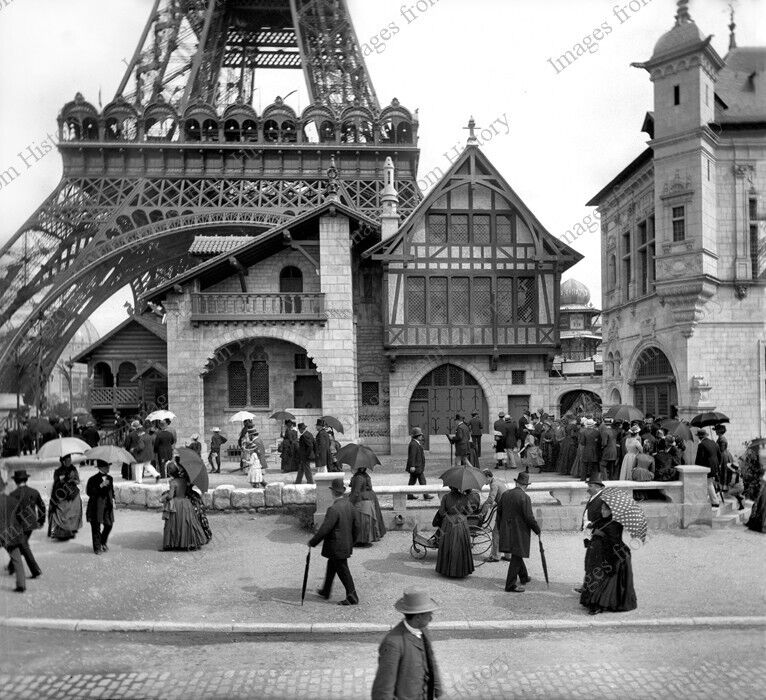 8x10 Print Opening of Eiffel Tower Durring Worlds Fair Paris France 1889 #TFG