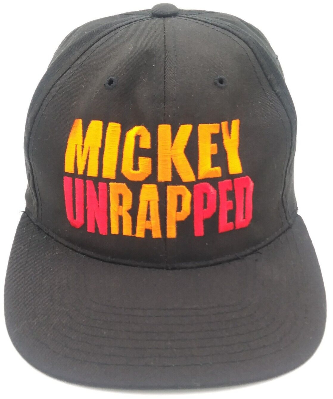 Vtg 90s Mickey Mouse Unrapped Rap Hat Disney Hip Hop Snap Back Baseball  Cap