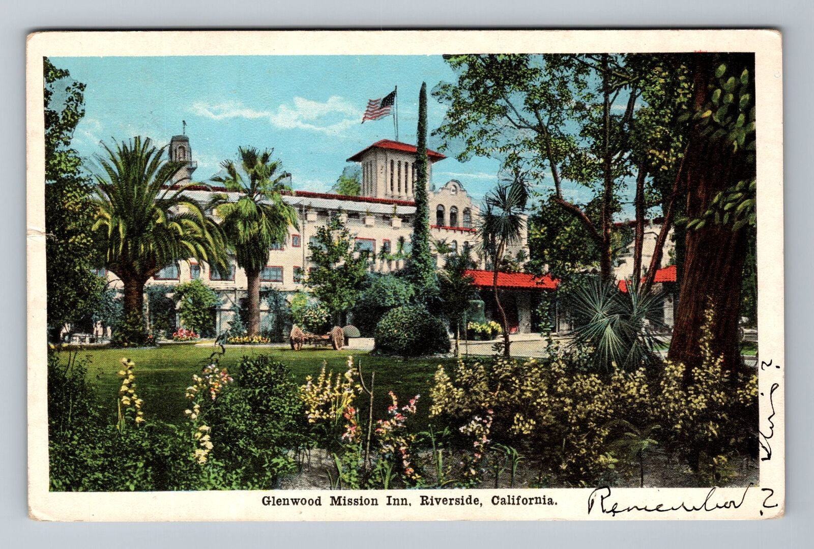 Riverside CA-California, Glenwood Mission Inn, Scenic, c1941 Vintage Postcard