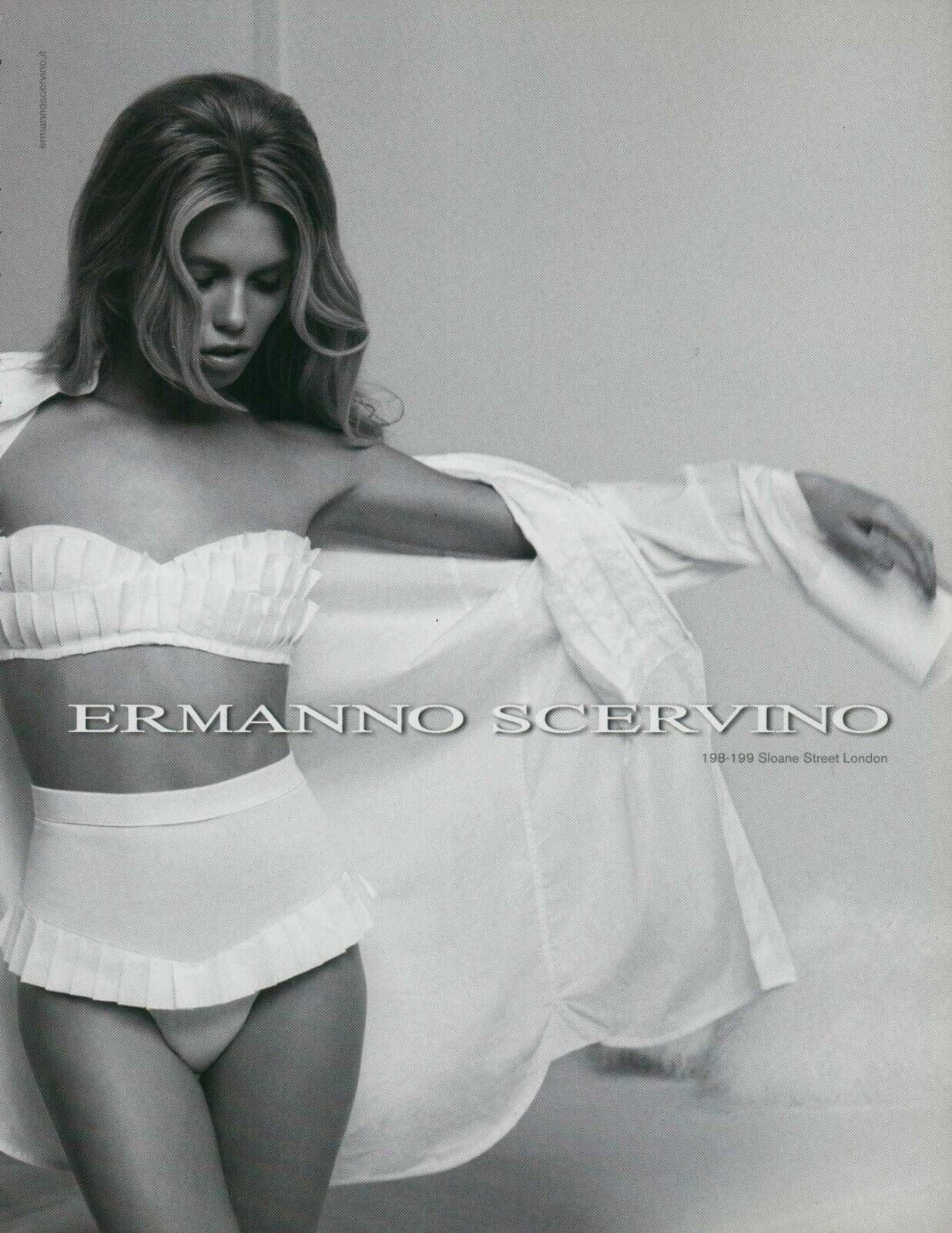 ERMANNO SCERVINO Lingerie Magazine Print Ad Sexy Bra Hosiery Underwear VTG 2011