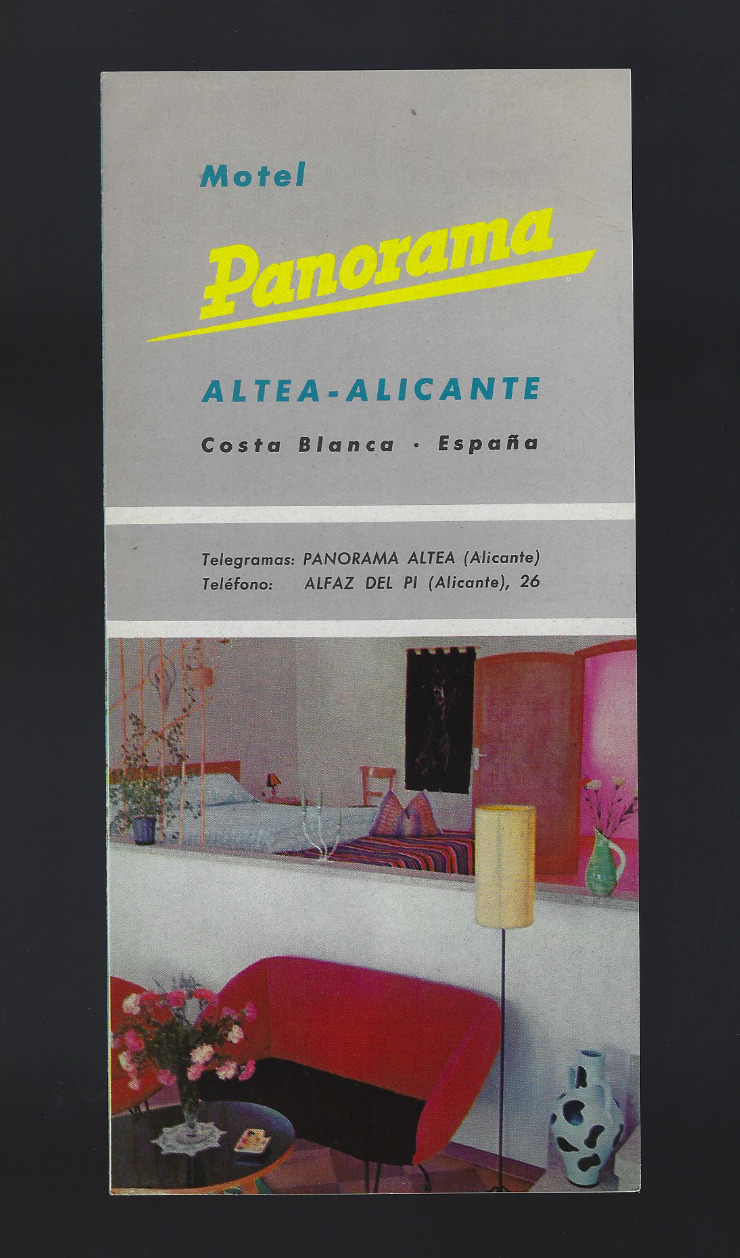 1964 Motel Panorama Altea Alicante Spain Brochure Price Sheet