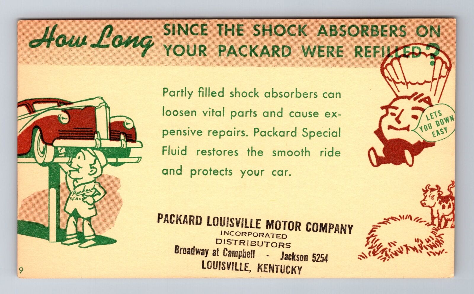 Louisville KY-Kentucky, Packard Louisville Motor Company, Vintage Postcard