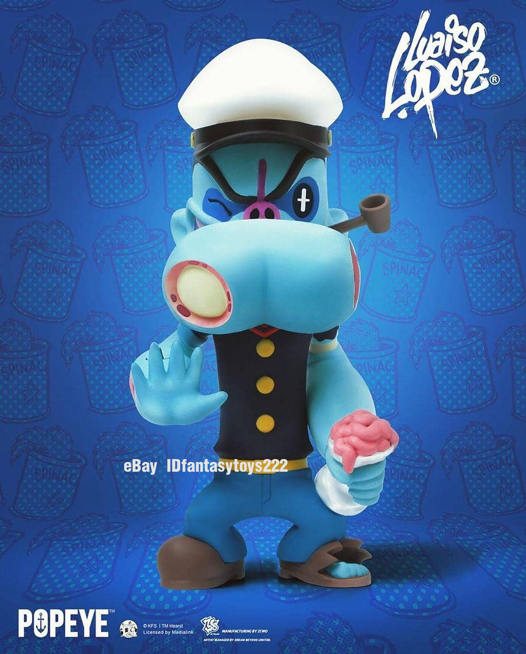 ZCWO X Luaiso Loprz Zombie Popeye 90th Anniversary Collectibles Model instock