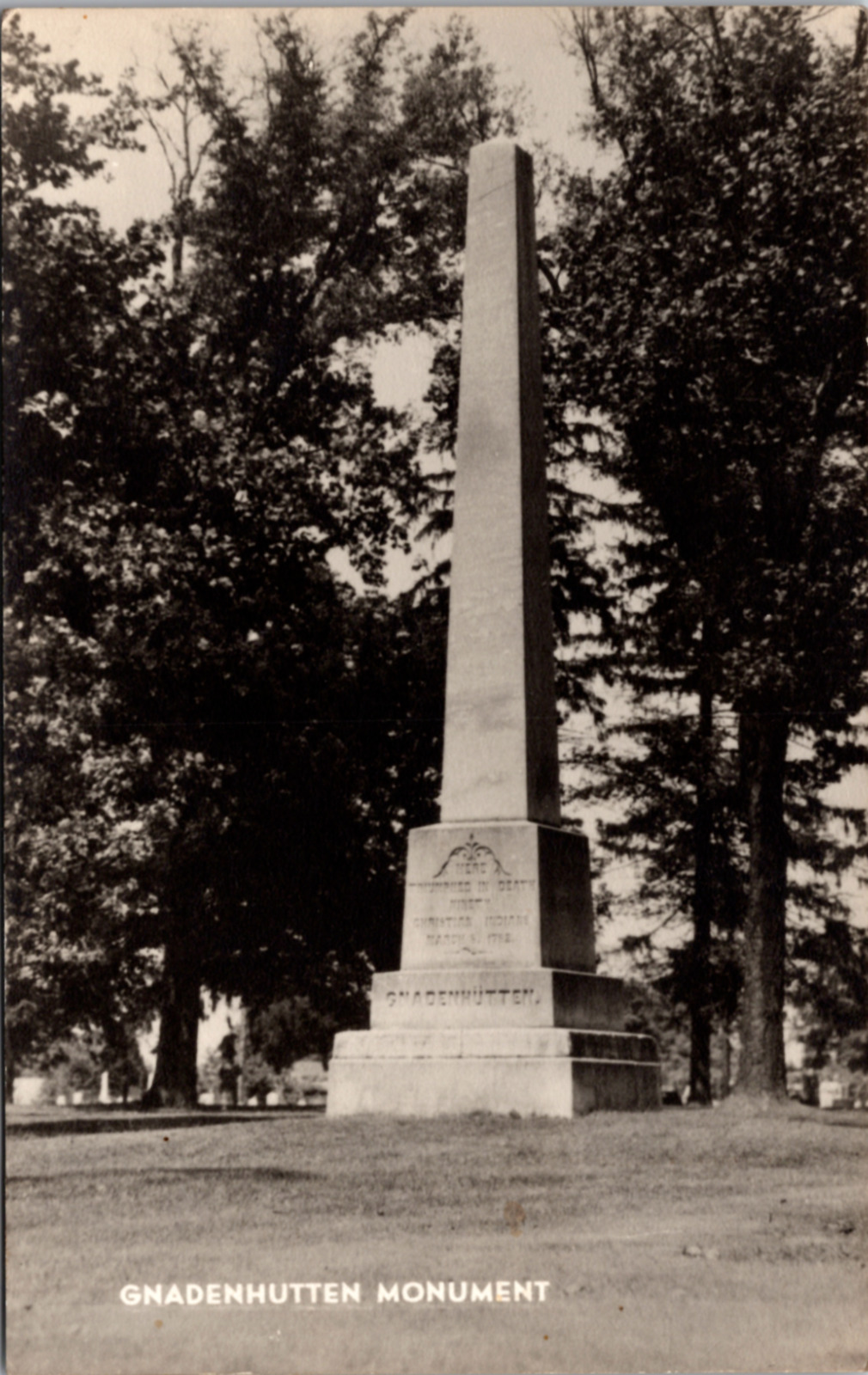 Gnadenhutten Monument, Gnadenhutten, Ohio, Vintage Postcard