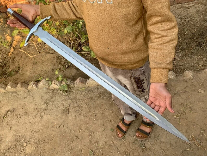 Custom Handmade Pure d2 steel sword Viking Sword with leather sheath