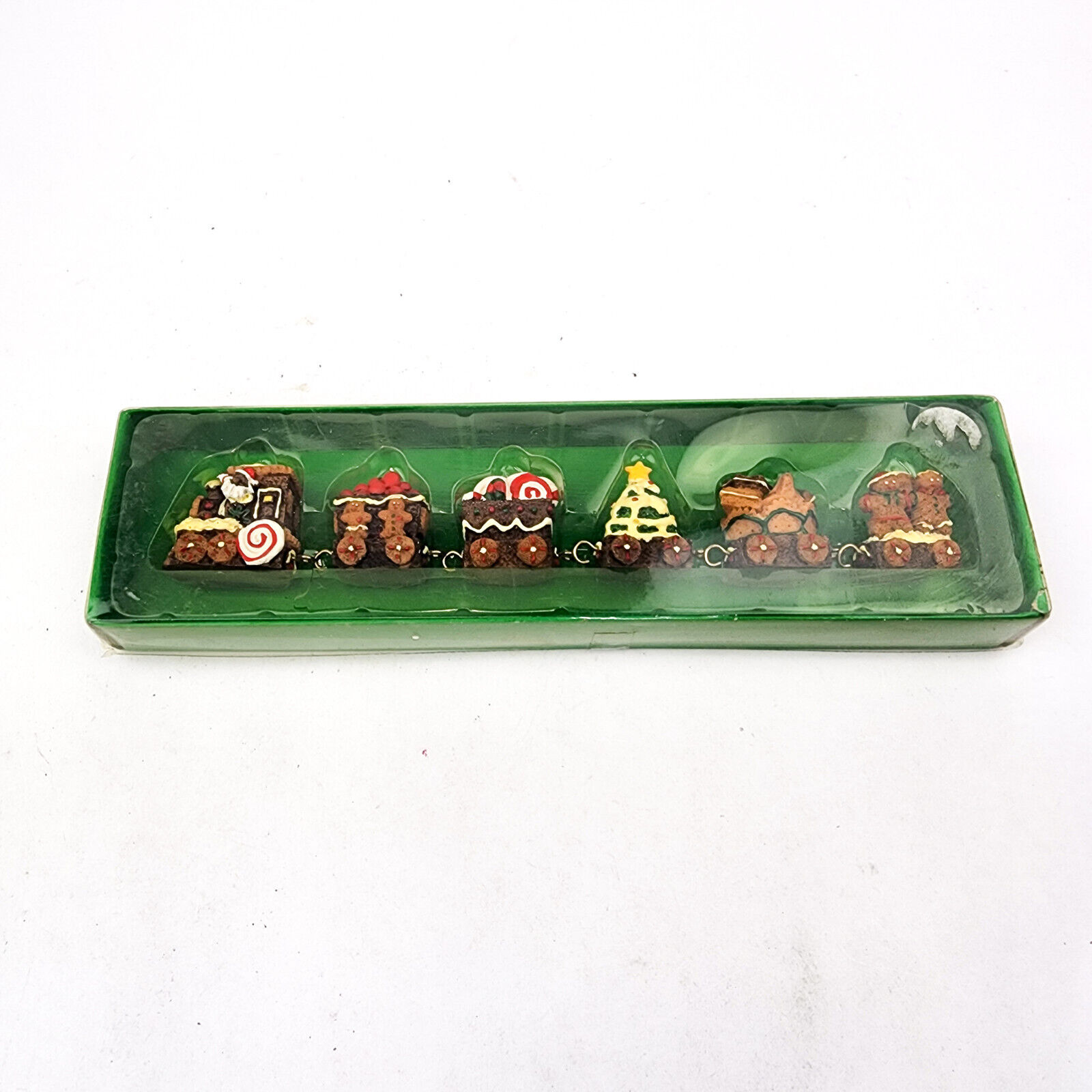 Vintage Christmas Gingerbread Mini Train Set of 6 Darice Holiday Deco in Box