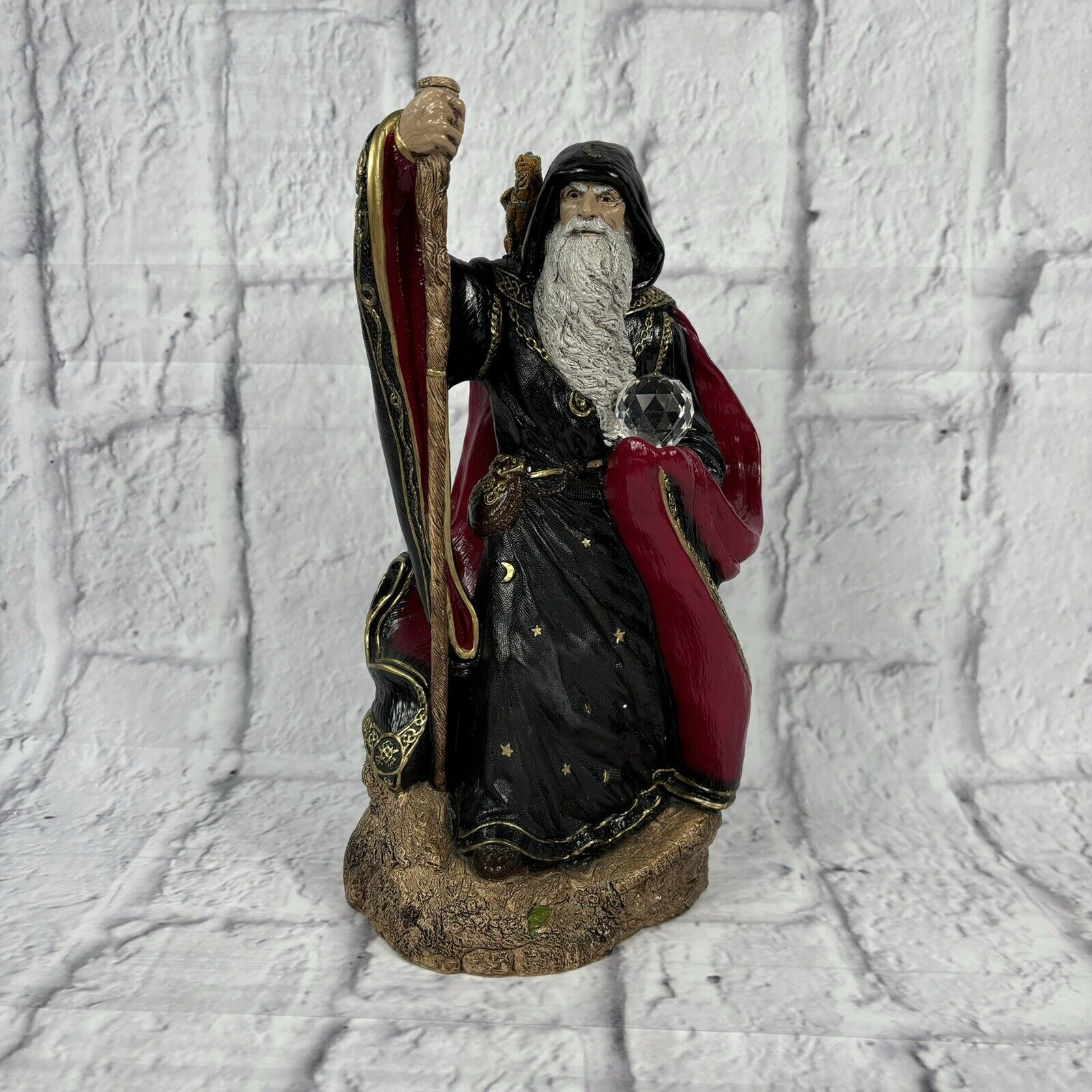 Windstone Editions Large 13” Wizard w/ Baby Dragon Retired From 1986 By Pena