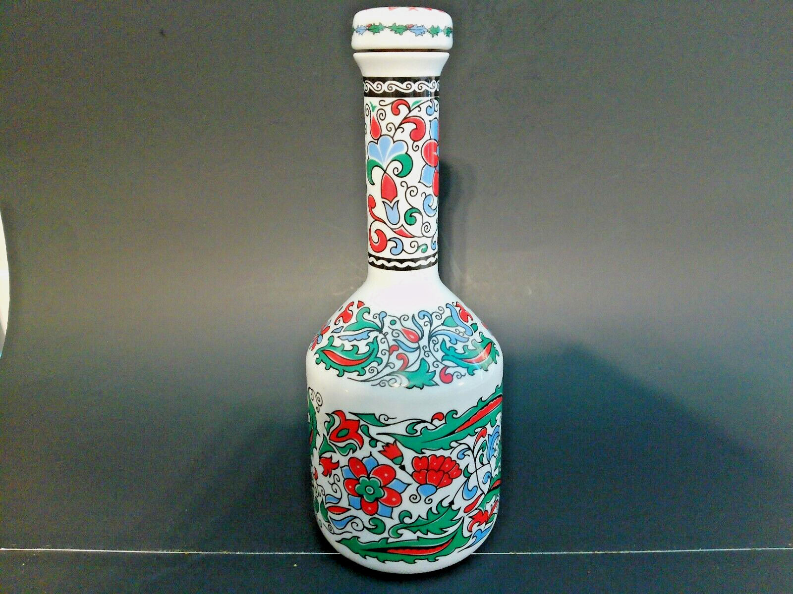 Metaxa Hand Made From Isla Samos Greece Porcelain Decanter Bottle Vintage Empty