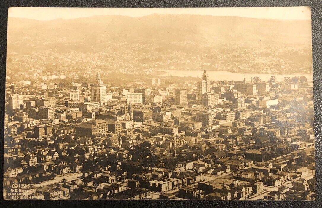 Rppc 1923 Oakland ? Overview CA Real Photo California Vintage Postcard FF60