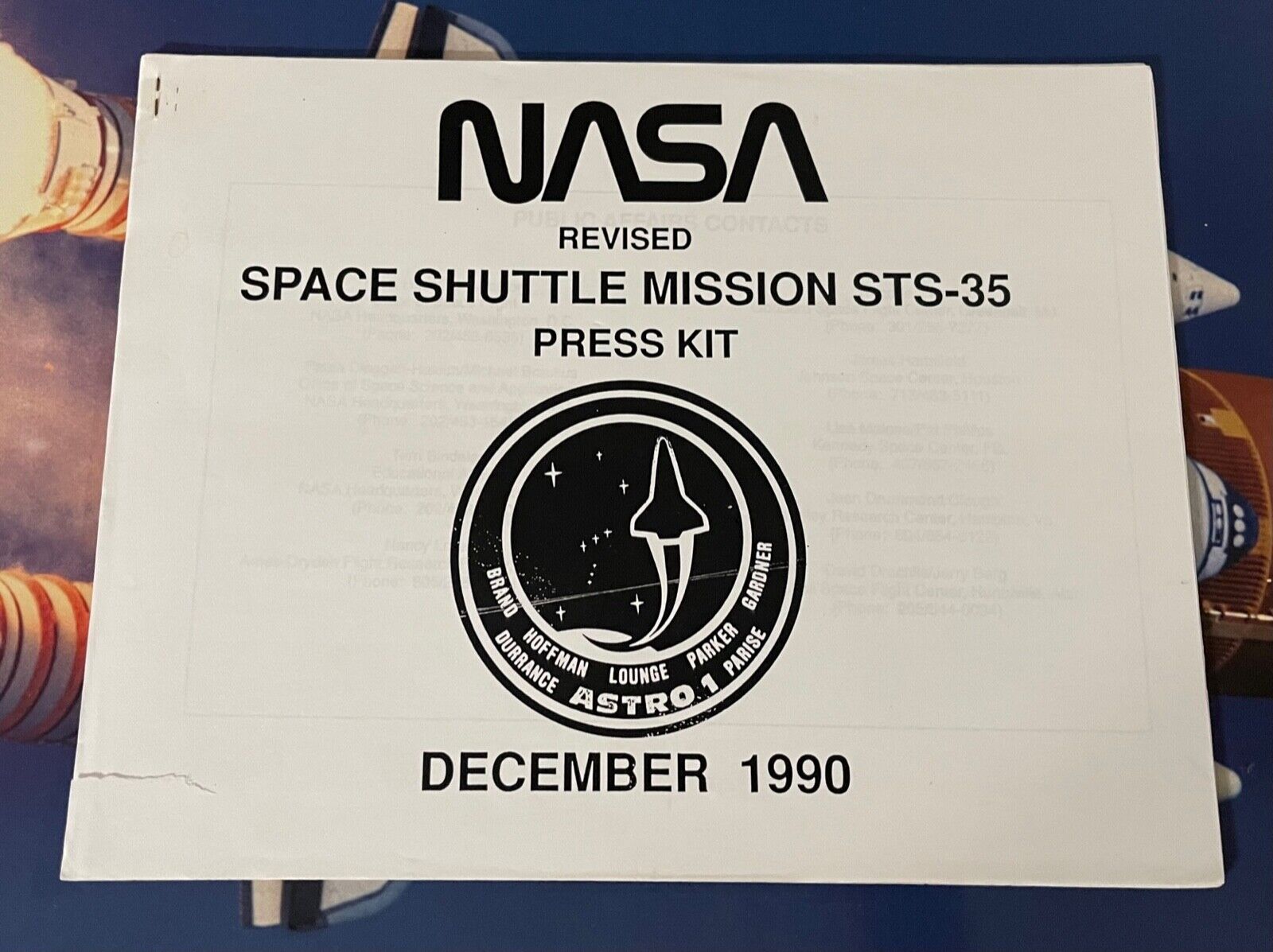 STS-35 NASA RELEASED SPACE SHUTTLE MISSION PRESS KIT