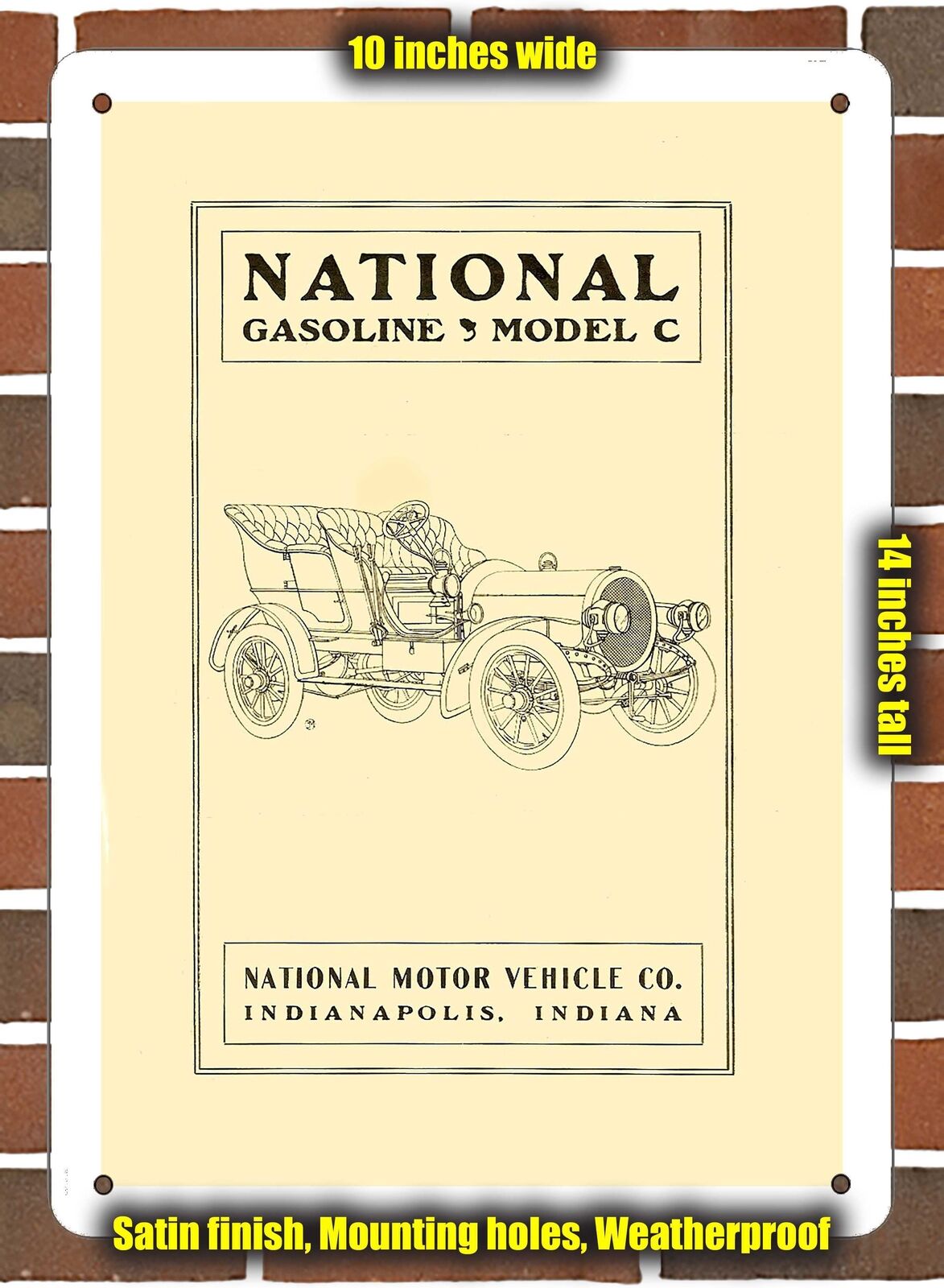 METAL SIGN - 1906 National Model C
