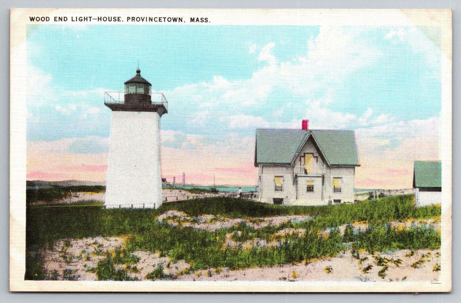 Wood End Light House. Provincetown Cape Cod Massachusetts  Postcard