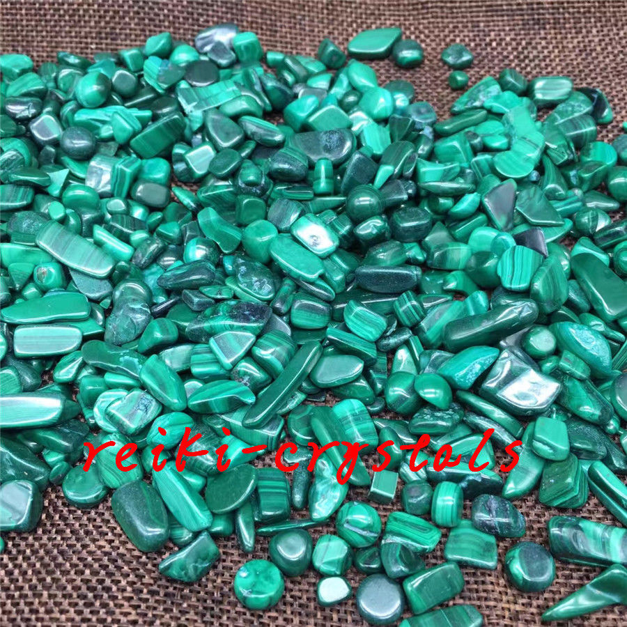 4.4lb Tumbled A+++++ Natural Malachite Stones Gemstones Reiki Healing Crystal