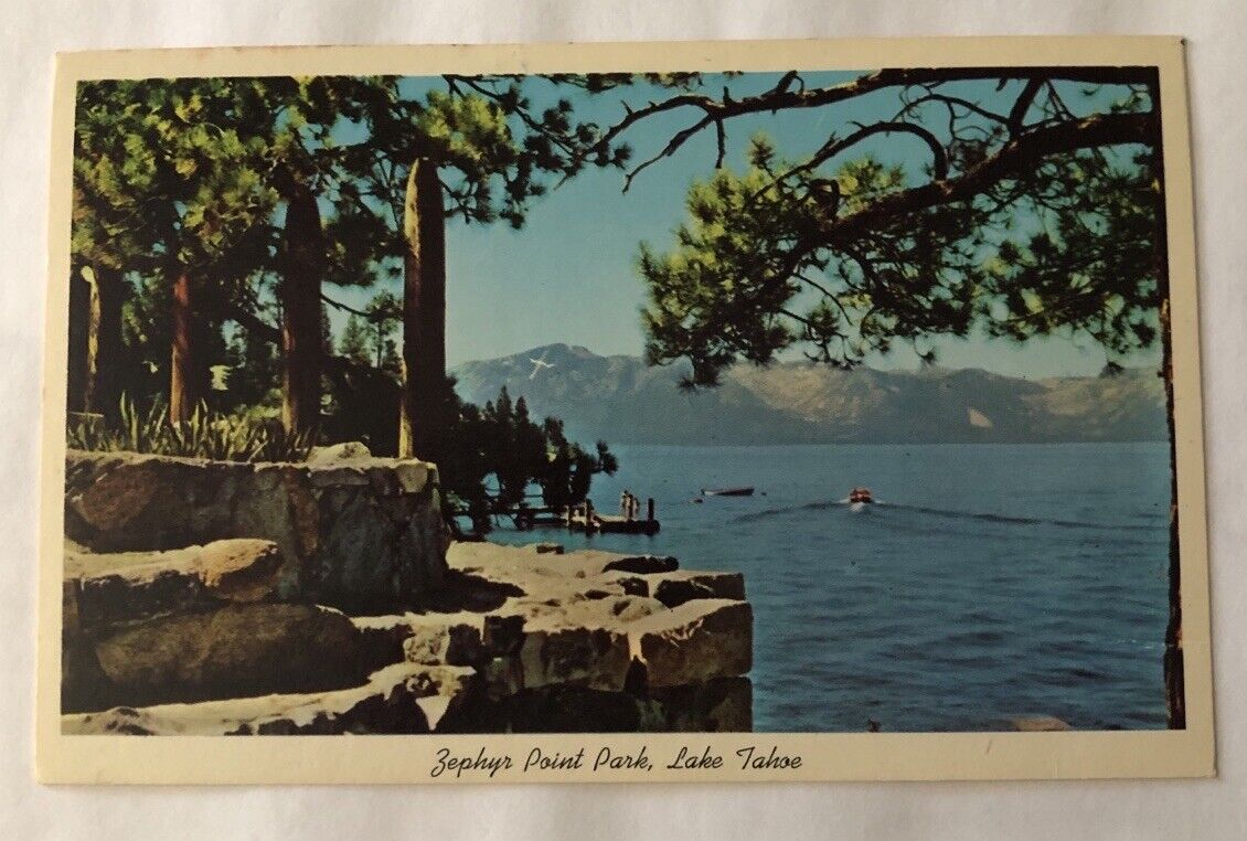 Zephyr Point Park, Lake Tahoe. Postcard (E2)