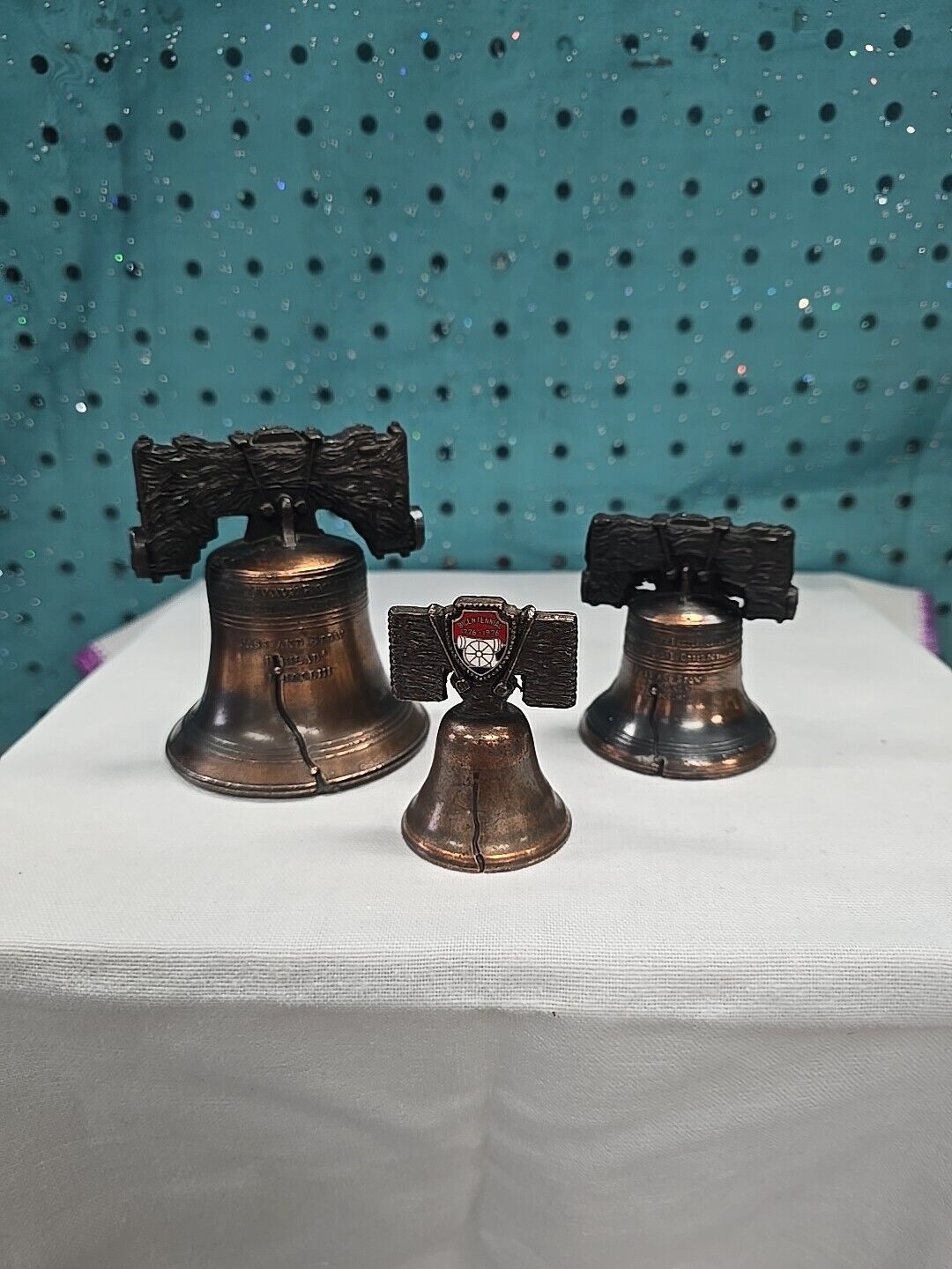 3 Miniature Liberty Bells: (1) 2 1/2 