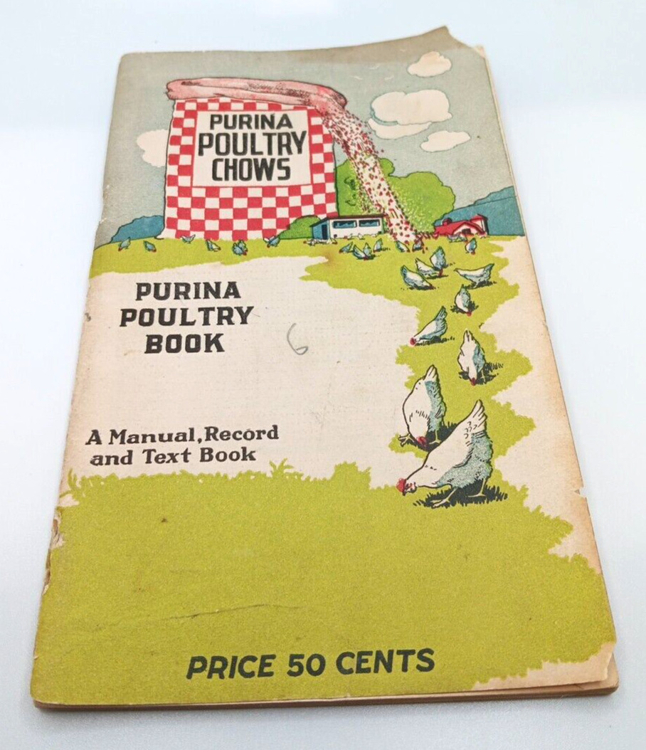 1922 Purina Poultry Chows A Manual Record & Text Book Recipe Booklet