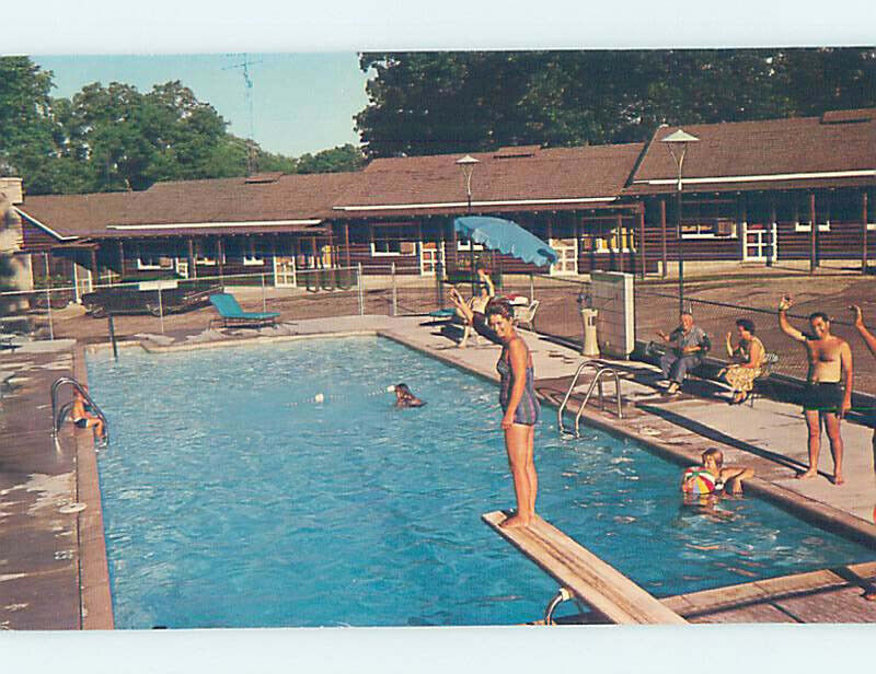 Pre-1980 MOTEL SCENE Green Lake Wisconsin WI 7/8 AD9029