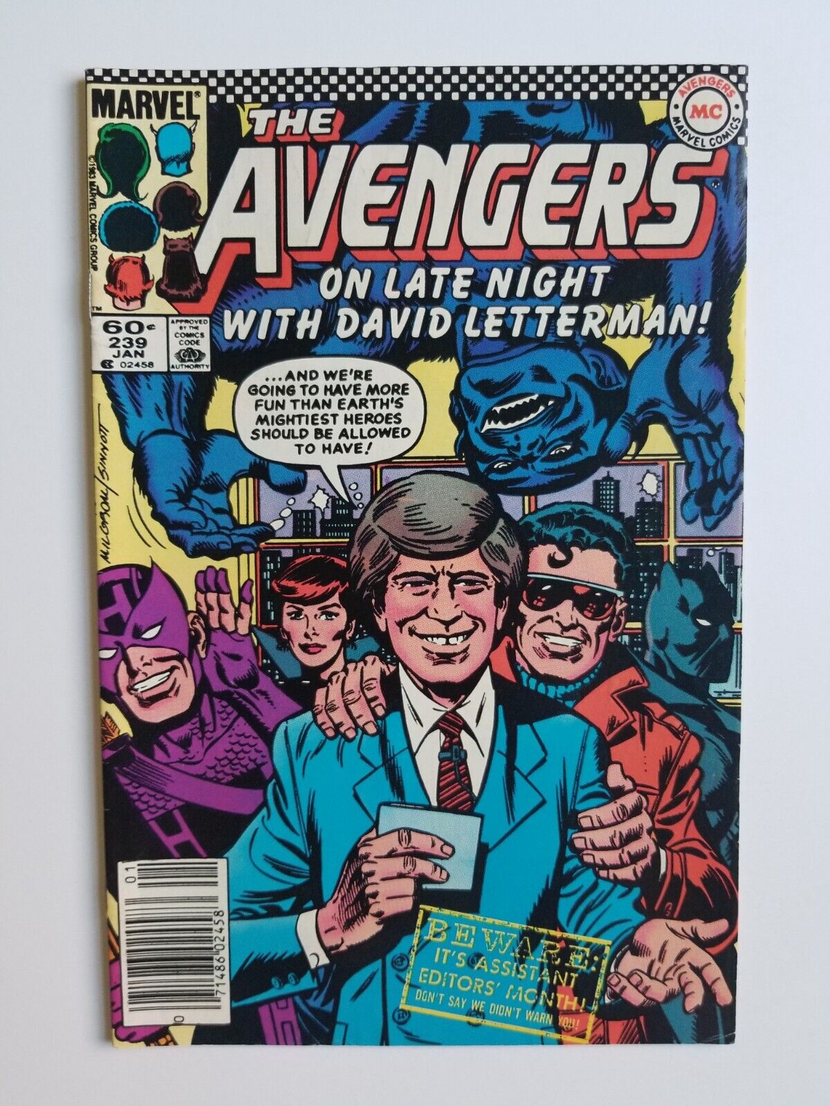 Avengers #239 (1984 Marvel Comics) David Letterman ~ Midgrade Copy FN-