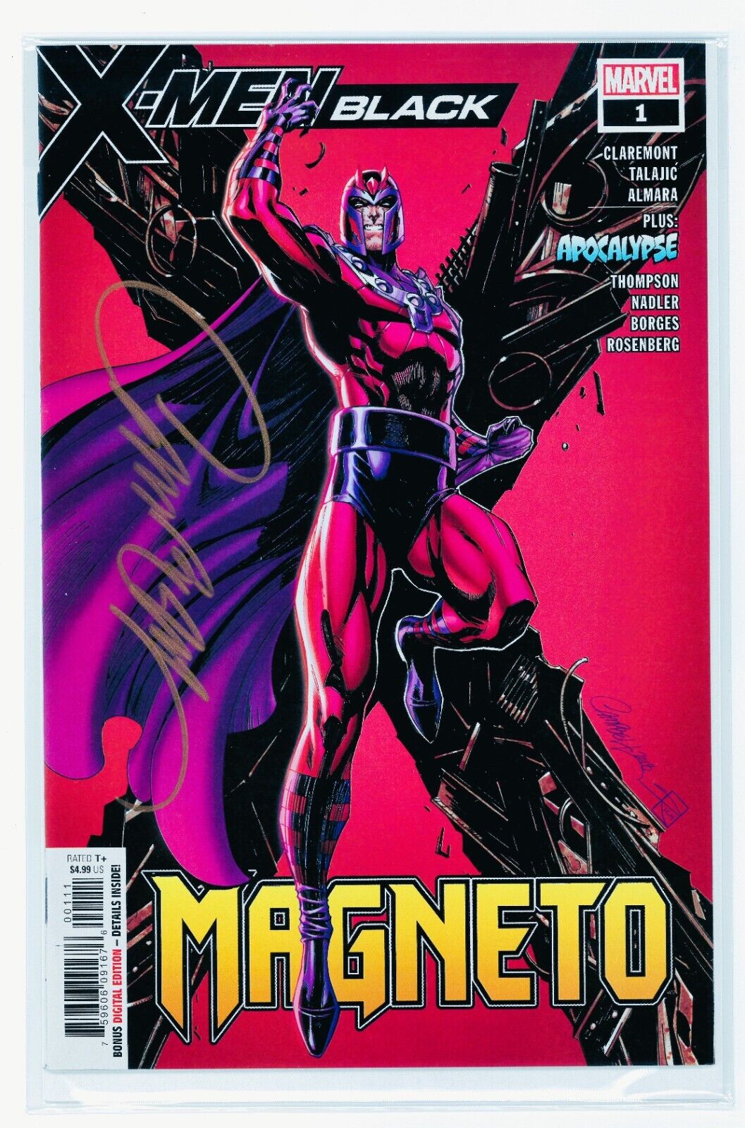 X-Men Black Magneto #1 (Dec 2018, Marvel) Retail Cover, Signed J Scott Campbell