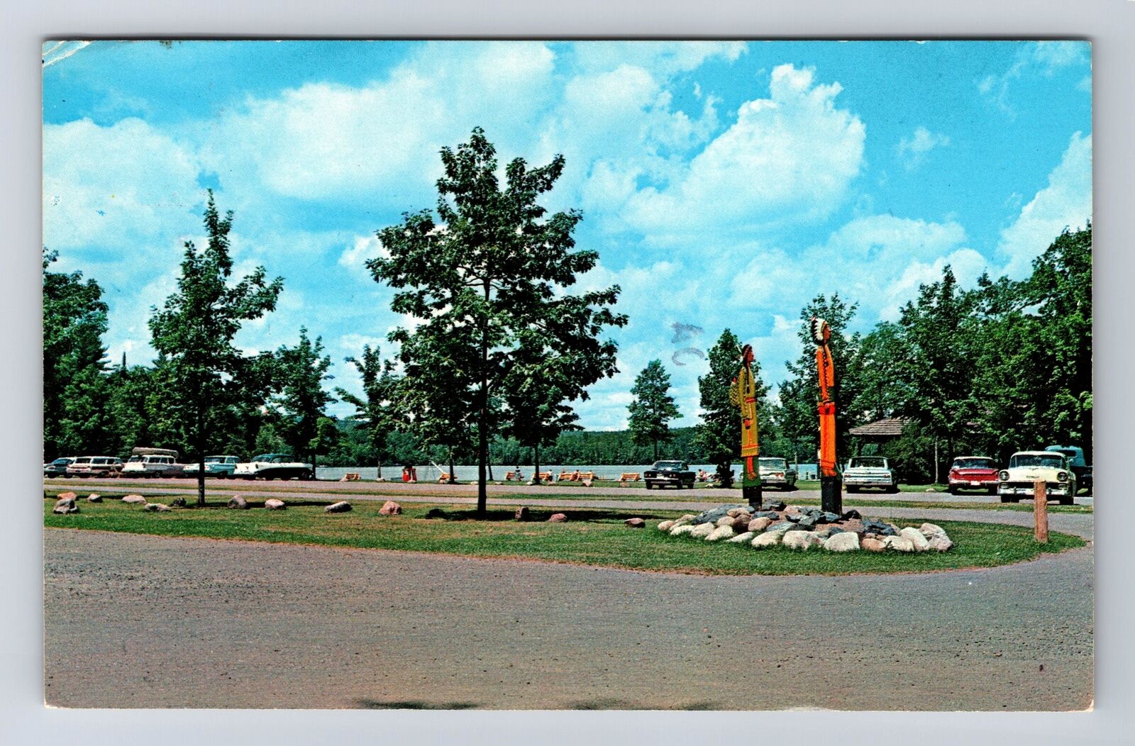Crystal Falls MI-Michigan, Chicagon Lake, Upper Peninsula Vintage c1984 Postcard