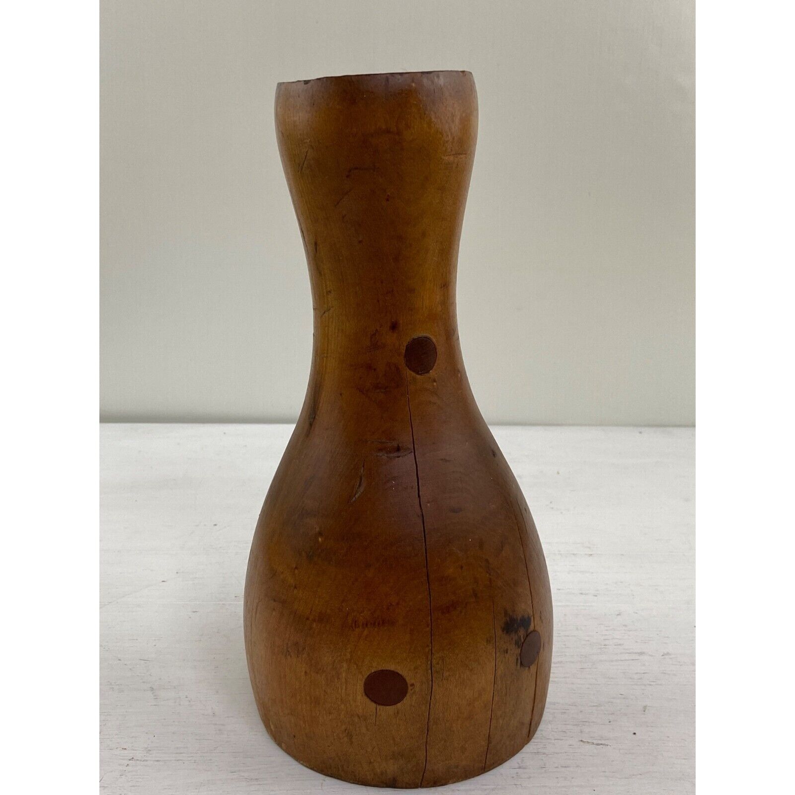 Vintage Handmade Rustic Wooden Vase