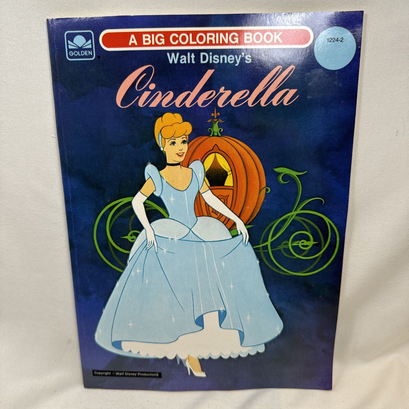 Vtg 1981 Cinderella Golden Coloring Book RARE Uncolored 