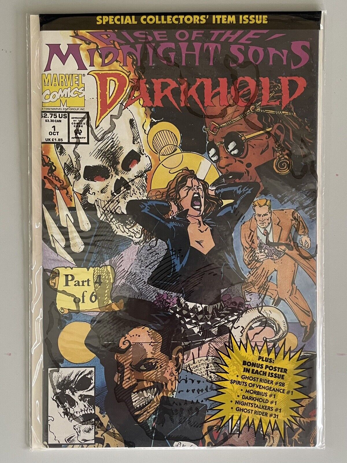 Darkhold: #1 Rise of The Midnight Sons Part 4 Marvel 1992 Poly Bagged