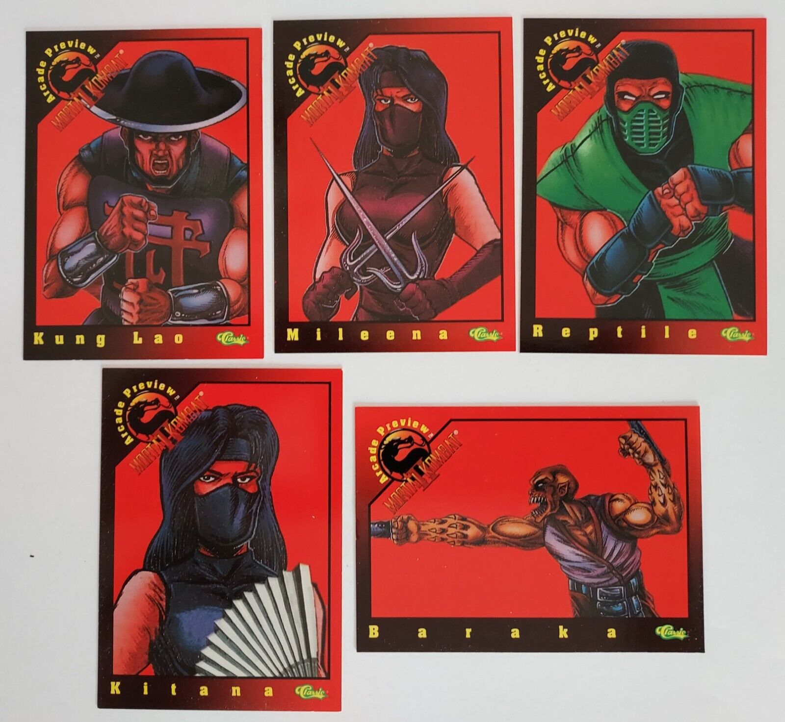 1994 MORTAL KOMBAT CLASSIC PROMO CARDS 100 COMPLETE CARD SET W/LIMITED EDITION