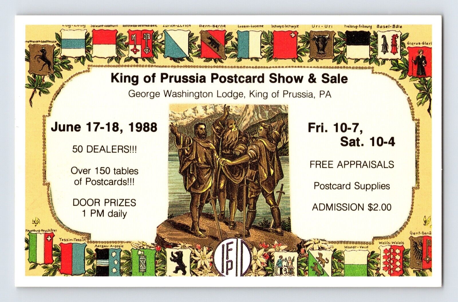 Postcard Pennsylvania King Prussia PA Show Deltiology  1988 Unposted Chrome