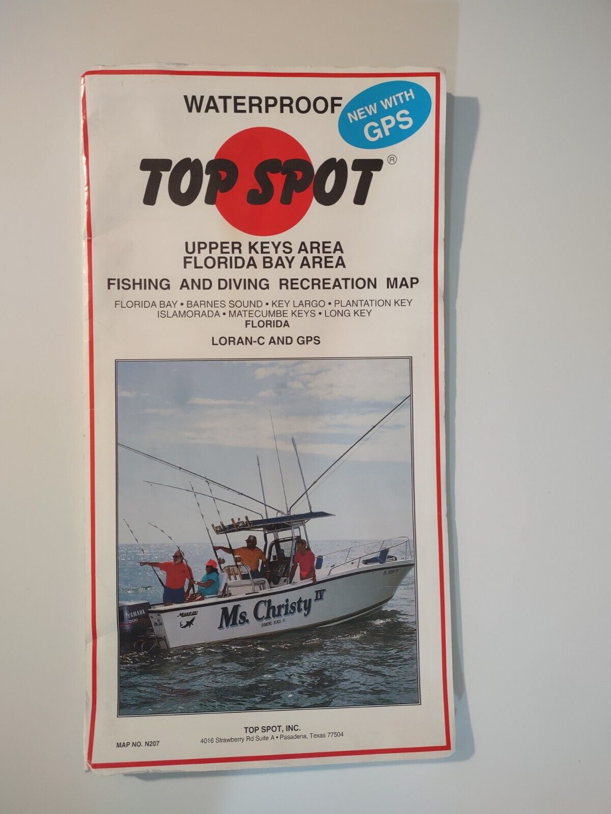 Top Spot Upper Keys Florida Bay Areas Foldout Map Fishing Diving Boat