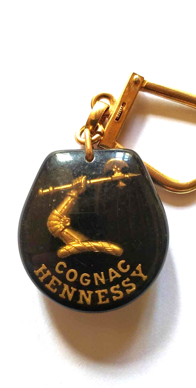 Antique Key Ring Bourbon Cognac Hennessy Forearm Guerrier Vintage Years 60