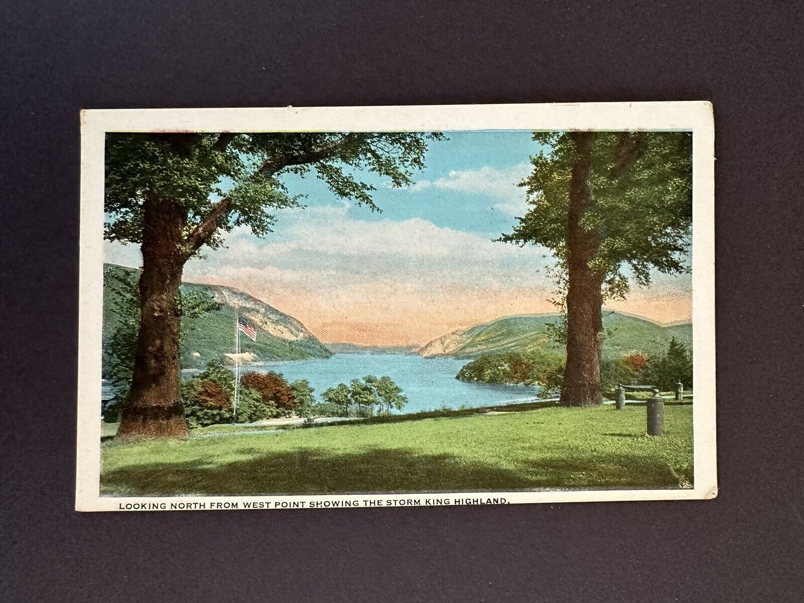 LOOKING NORTH FROM WEST POINT SHOWING THE STORM KING HIGHLAND N.Y. Postcard D141