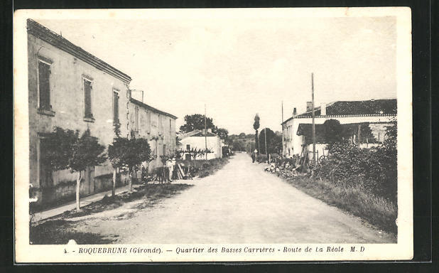 CPA Roquebrune, Quartier des Basses Carrieres, Route de la Réole 