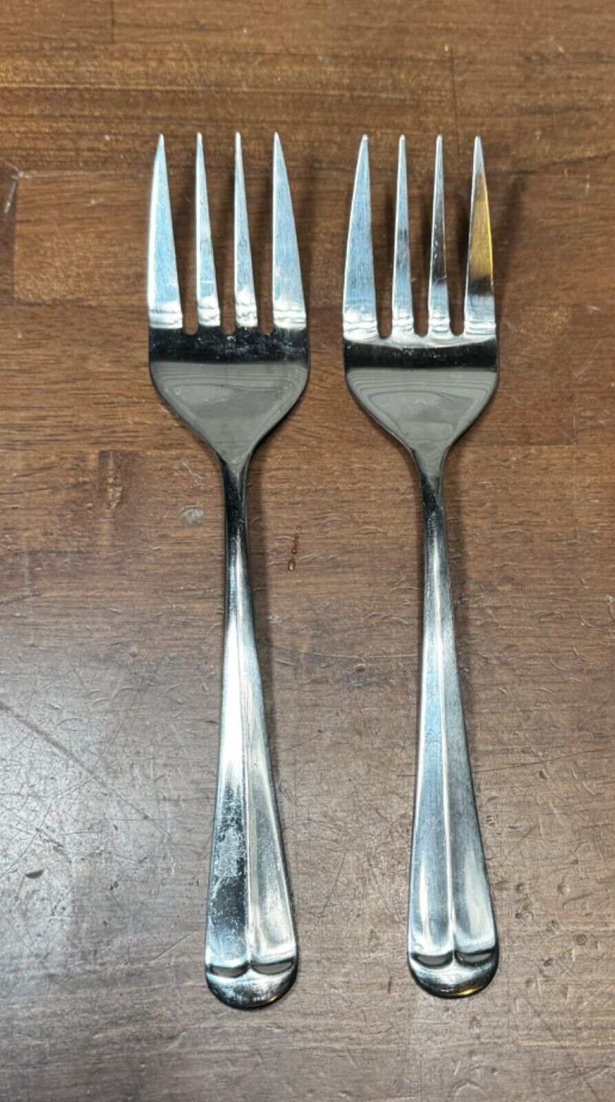 2 Hampton Silversmiths Lexington Mirror Meat Serving Forks flatware