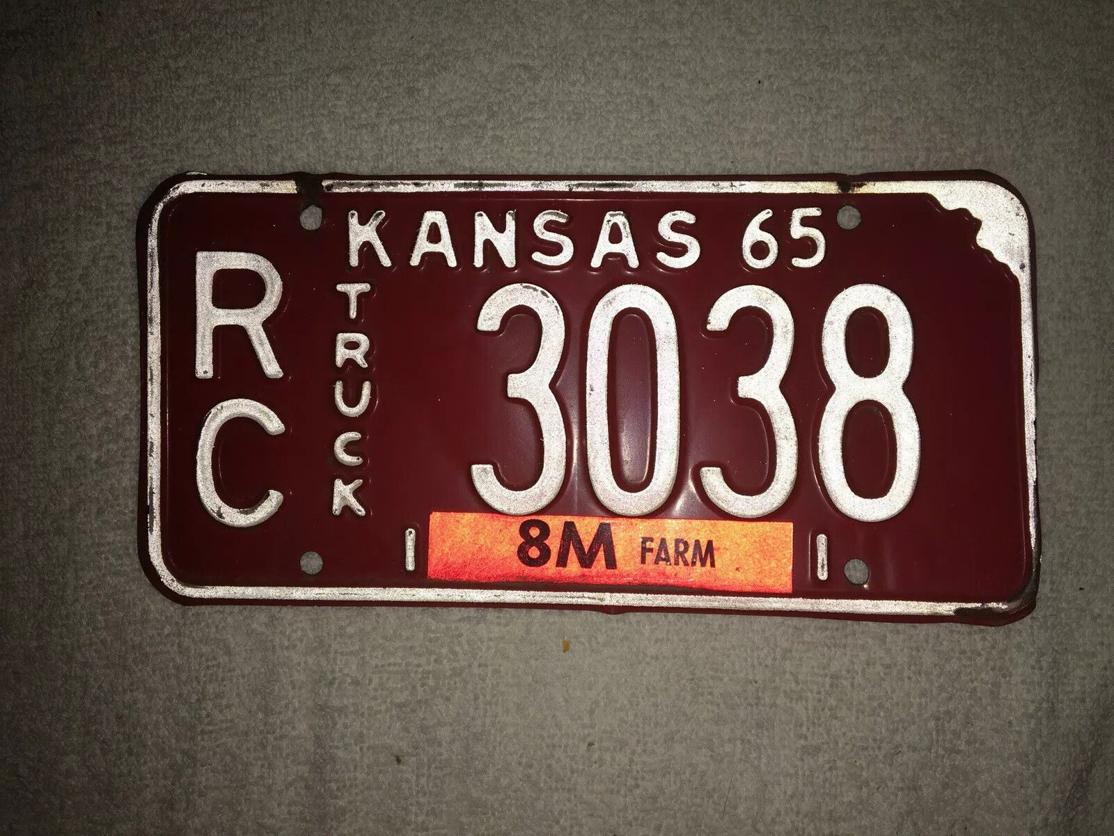 GOOD SOLID 1965 KANSAS  LICENSE PLATE See My Other Plates