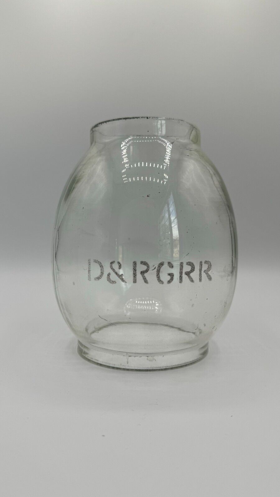 D&RGRR (Denver & Rio Grande Railroad) Clear Melon Globe 