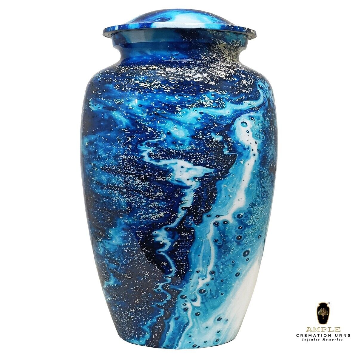 Large Adult Elegant Ocean-Themed Cremation Urns for Human and Pet Ashes 220 lbs