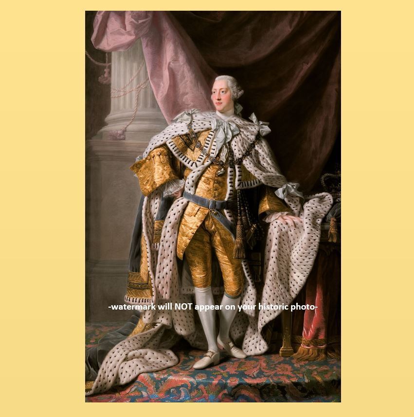 King George III PHOTO Art Coronation,United Kingdom Great Britain 1761 by Ramsay