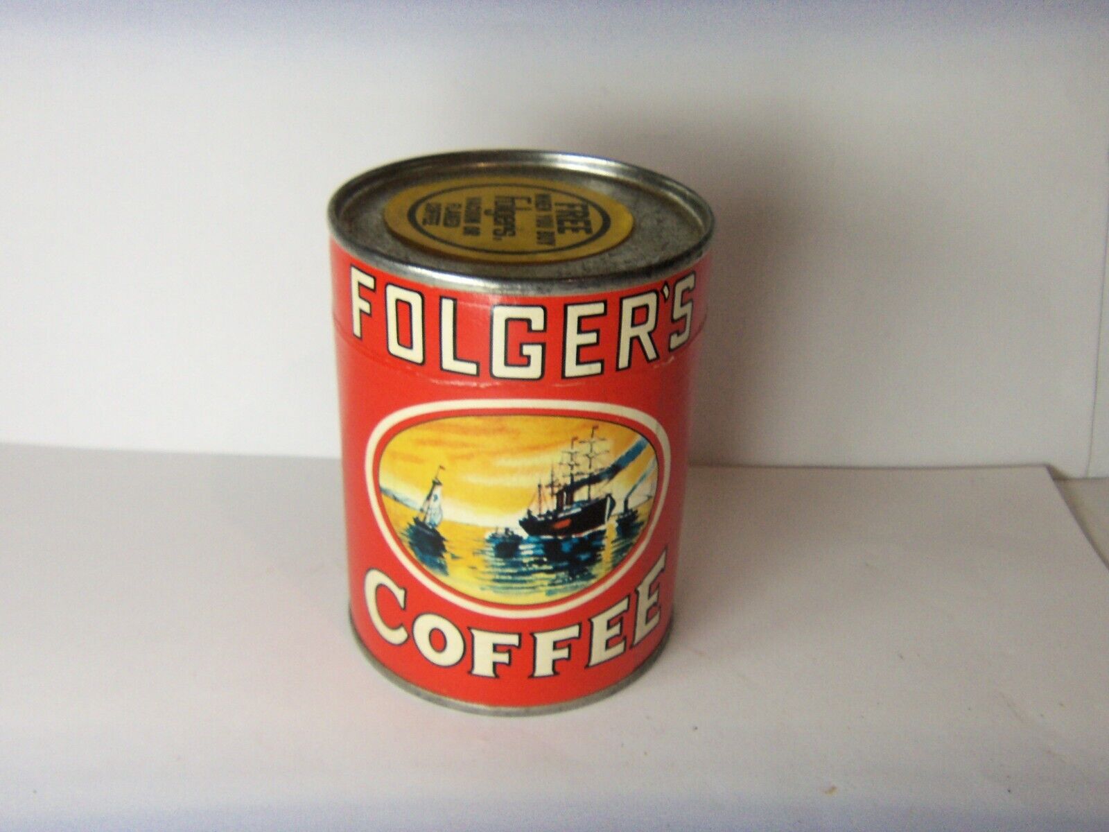VINTAGE FOLGERS COFFEE CAN PUZZLE,  NEW SEALED