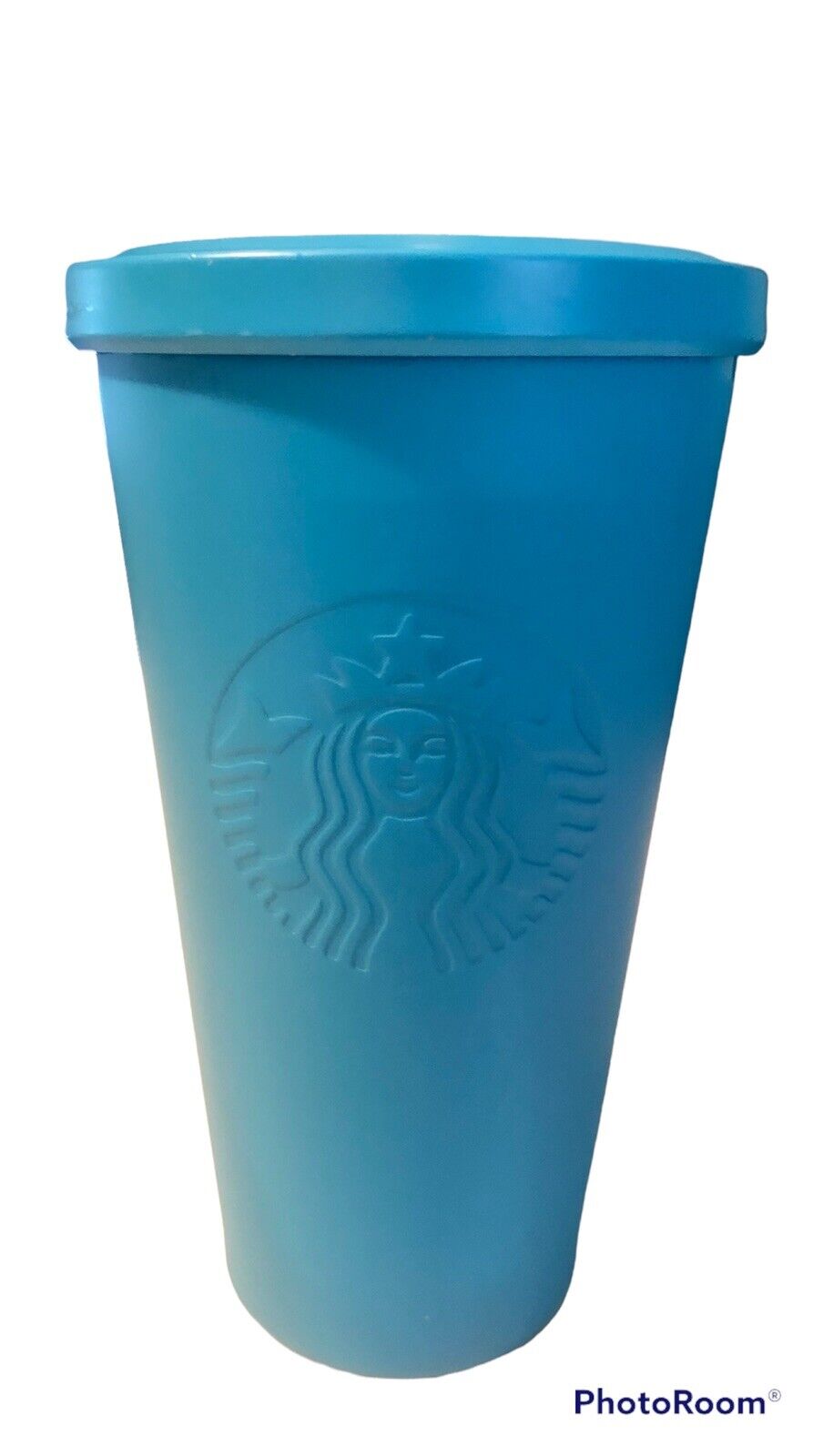 2014 Starbucks 16 oz. Stainless Steel Cold Cup Matte Teal Embossed Siren Rare