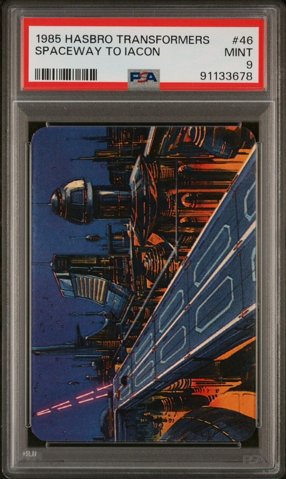 1985 Hasbro Transformers #46 Spaceway to Iacon PSA 9