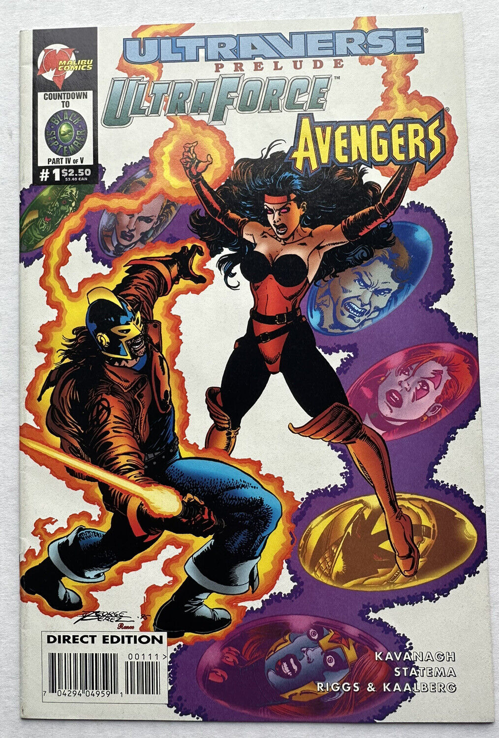 Marvel Malibu Comics Ultraverse Prelude Avengers #1 1995